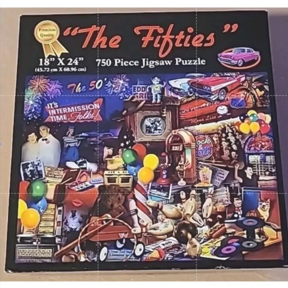 The 50’s 750 Piece Jigsaw Puzzle Americana Souvenirs & Gifts USA